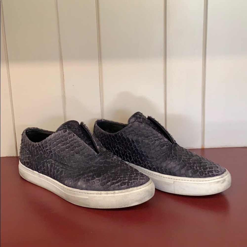 Vince Black Leather Sneakers